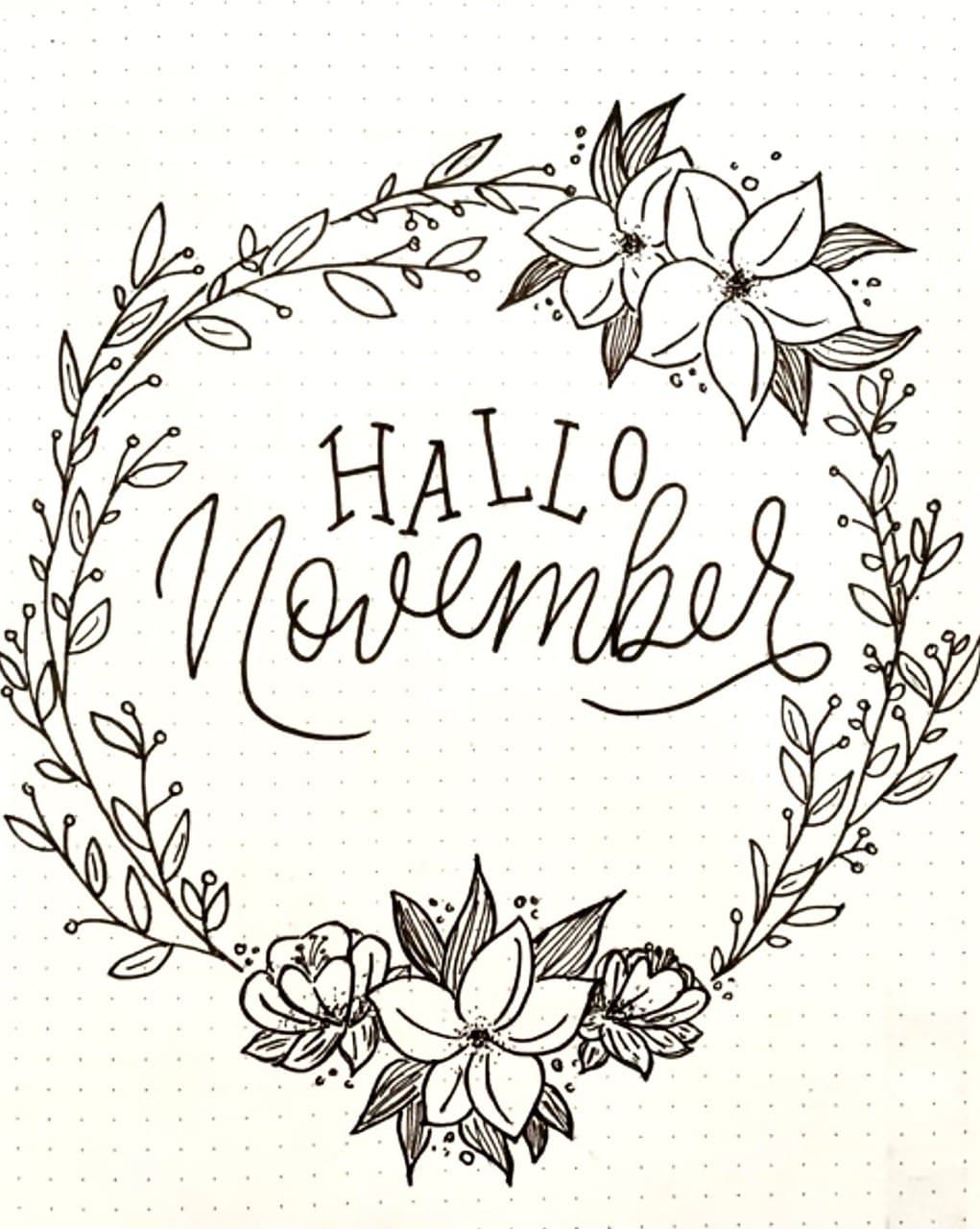 Monthly sheet of my bullet journal.